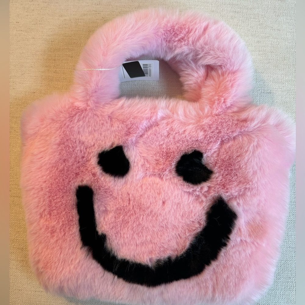 Pink faux handbag